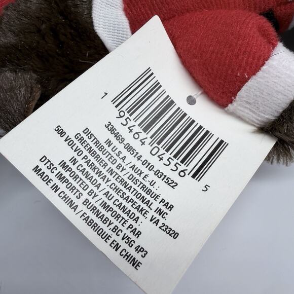 Reindeer Santa Outfit Holiday Stuffed Animal Toy Christmas House Plush 8 In - Picture 6 of 8